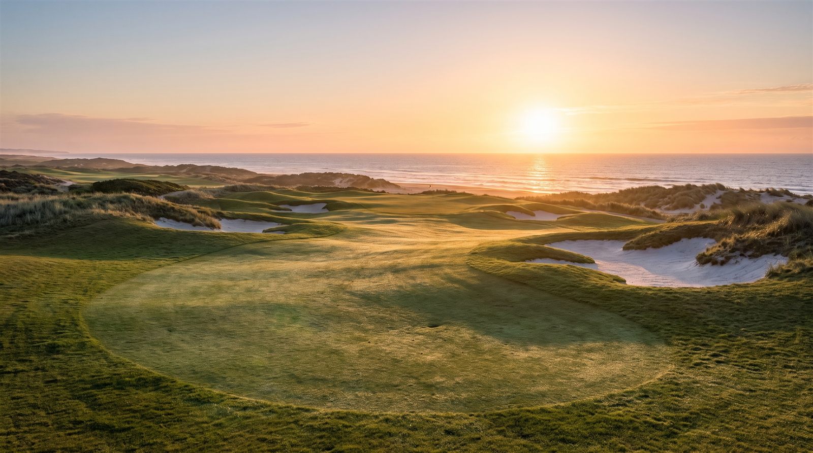 Campo de golfe ao amanhecer